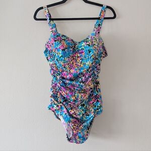 18 Longitude Women's Vintage Floral Plus Size Swimsuit